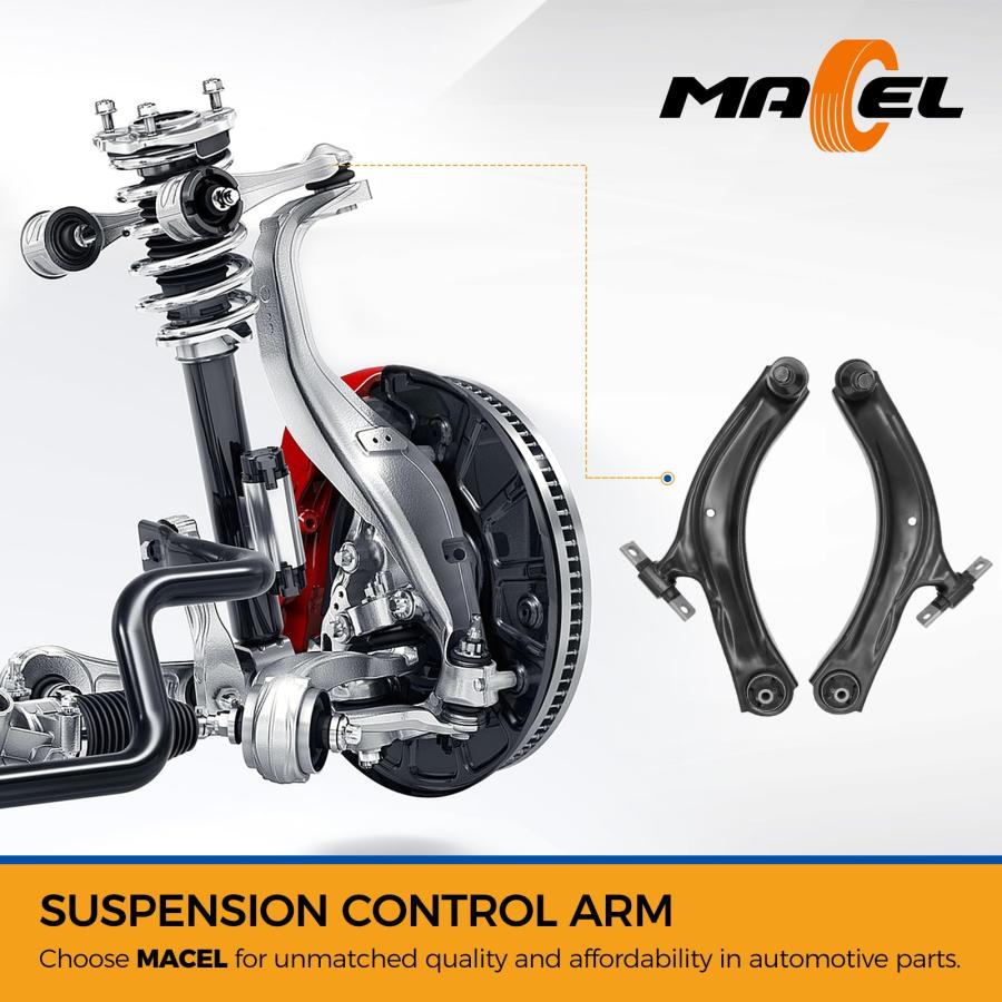 MACEL 2個セット MS30194 MS30195 サスペンション フロント下部 左 右コントロールアームアセンブリ 2008 並行輸入品の画像