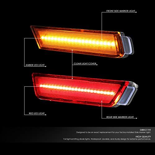 4Pcs LED Front+Rear Bumper Corner Side Marker Light Lamps Compat 並行輸入品の画像