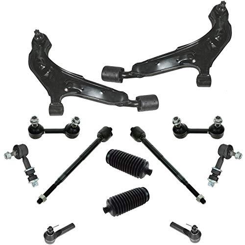 【並行輸入品】ステアリング&サスペンションキット コントロールアーム タイロッド スウェイバーエンドリンク 12個 TRQ Front and_1