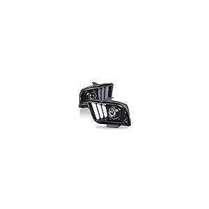 【並行輸入品】SPEC D TUNING プロジェクターヘッドライト スモークレンズ 2005 2009 Ford Mustang対応 左右ペアの画像