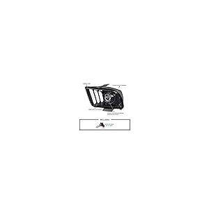【並行輸入品】SPEC D TUNING プロジェクターヘッドライト スモークレンズ 2005 2009 Ford Mustang対応 左右ペアの画像