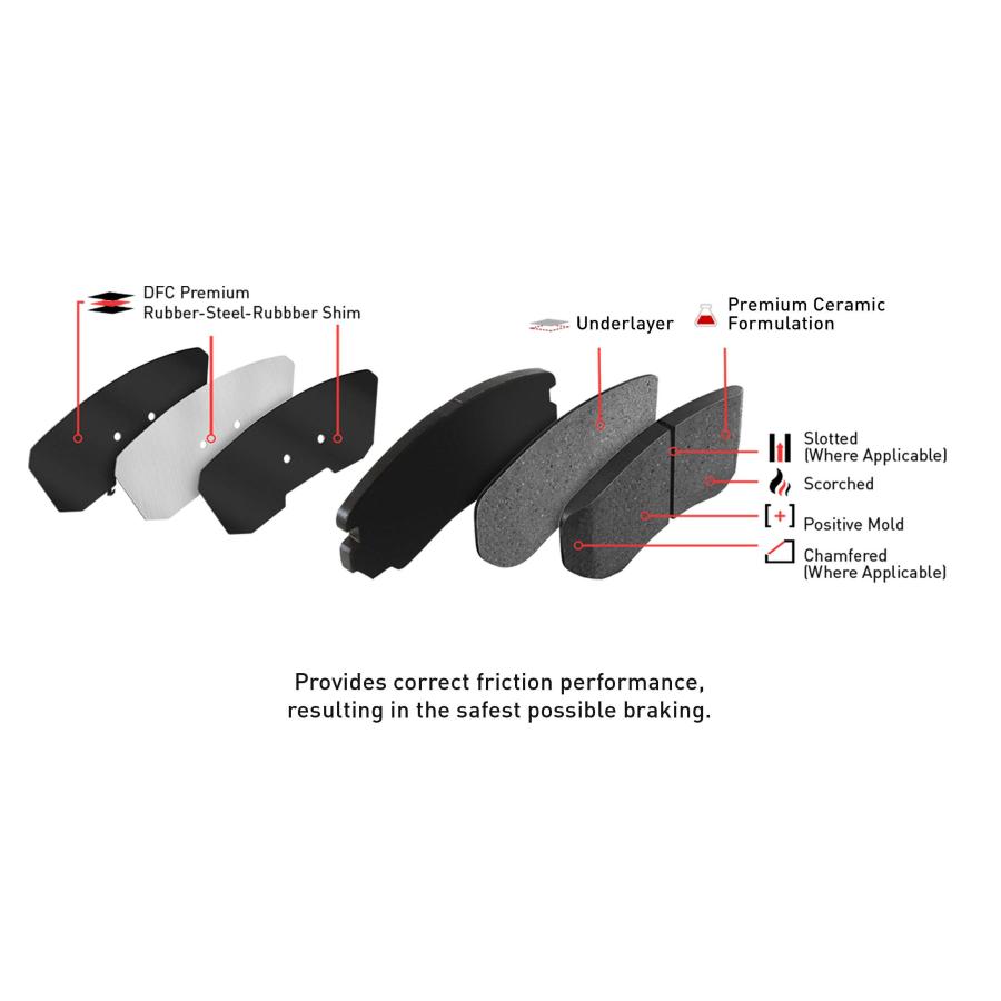 【並行輸入品】 Dynamic Friction Company Front Brakes and Rotors| Hardware Incluの画像