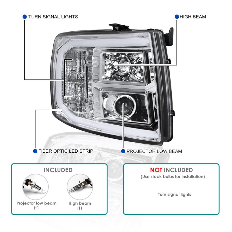 【並行輸入品】 Spec D Tuning LED Light Bar Chrome Housing Clear Lens Projectorの画像