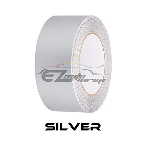 アウトレット公式 EZAUTOWRAP マットレーシングストライプ 8Inches x 25Feet EZ RS Matte Silver 8x2 並行輸入品