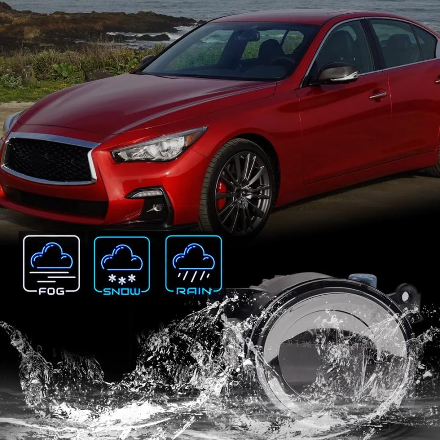 【並行輸入品】G PLUS フロントバンパーマウントフォグライトアセンブリ交換用 2015 2017 Infiniti Q50 QX50 QX6の画像