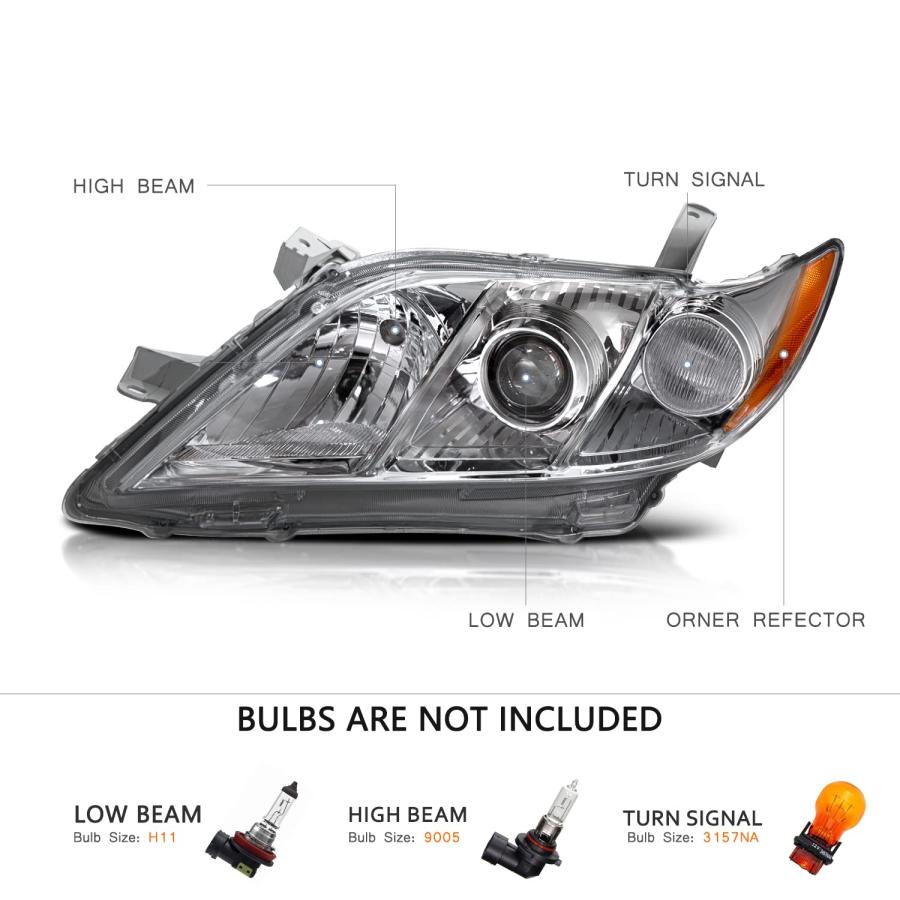 BRYGHT ヘッドライトアセンブリ 2007 2009 トヨタ カムリ 助手席 運転席側 BRYGHT Headlight As 並行輸入品の画像