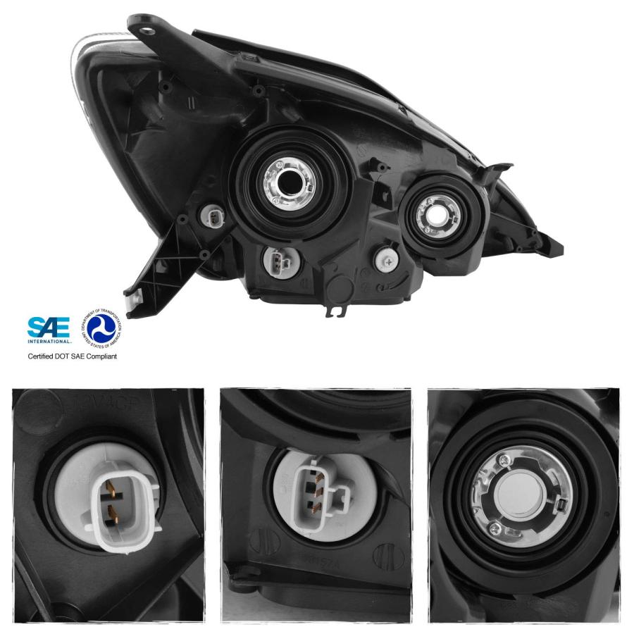 【並行輸入品】 AKKON   For Toyota Sienna Van Halogen Type Black Headlights Headの画像