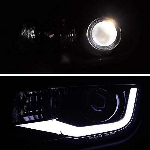 Instyleparts Smoke Lens Black Bezel DRL LED Light Bar Projector  並行輸入品の画像