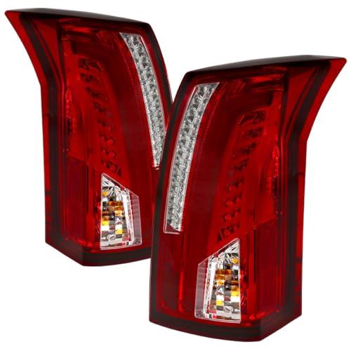 Carpartsinnovate キャデラック用 03 07 CTS レッド/クリア LED バー パーキング テールライト リア 並行輸入品の画像