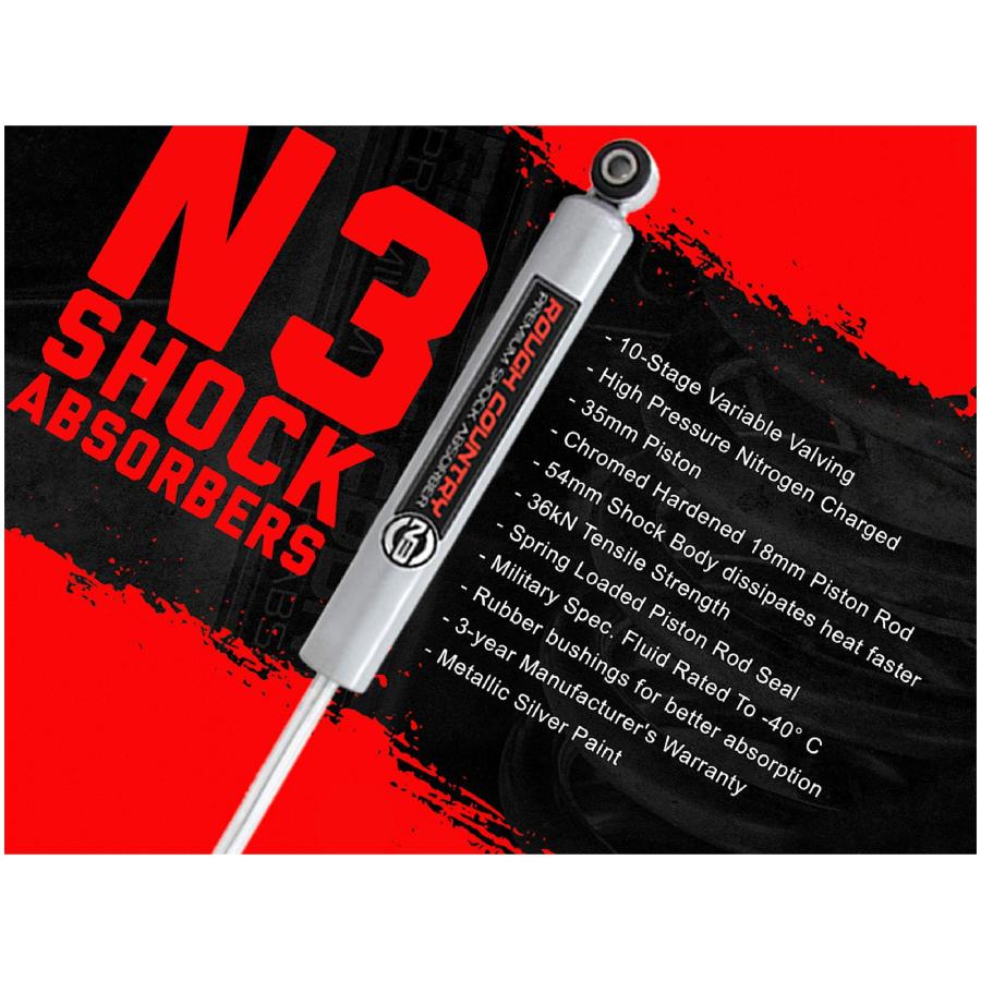 パーツ ROUGH COUNTRY Rough Country 4.5 5インチ N3 フロントショック 01 10 シボレー