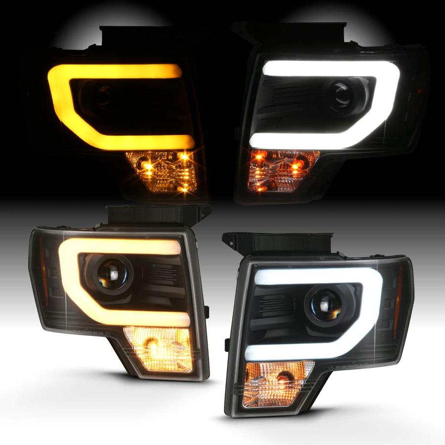 【並行輸入品】AKKON   2009 2014 フォード F 150 スイッチバック LEDチューブ ウィンカー DRL [ハロゲンタイプ]の画像