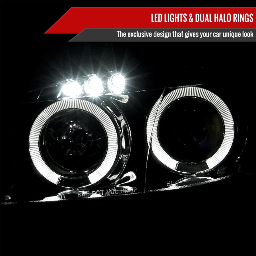 Carpartsinnovate 01 05 マツダ ミアータ MX5 交換用 クリア LED ヘイロー プロジェクター ヘッドラ 並行輸入品の画像