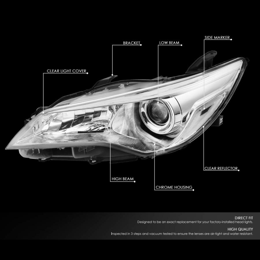 [ハロゲンモデル] ファクトリースタイル プロジェクター ヘッドライトランプ アセンブリ トヨタ カムリ XV50 2015 20 並行輸入品の画像