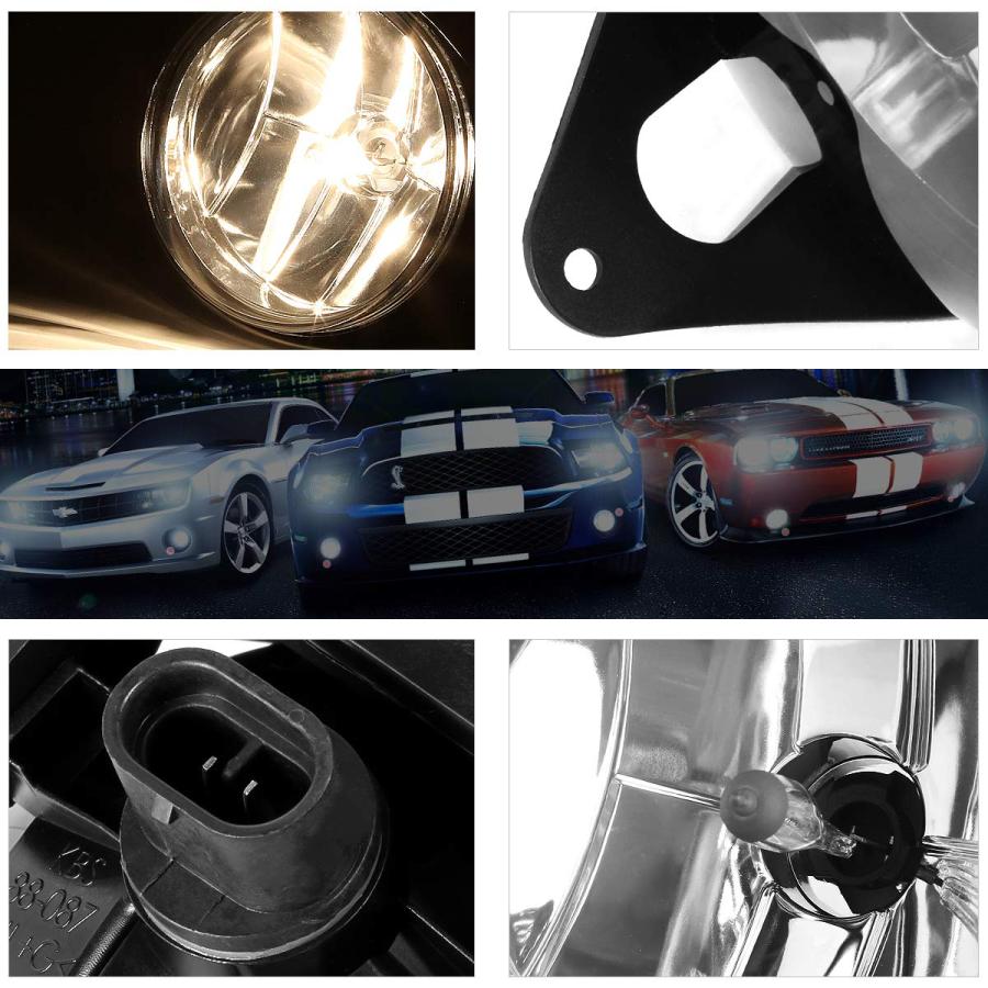 OE Style Clear Lens Bumper Fog Light/Lamp Compatible with Chrysl 並行輸入品の画像