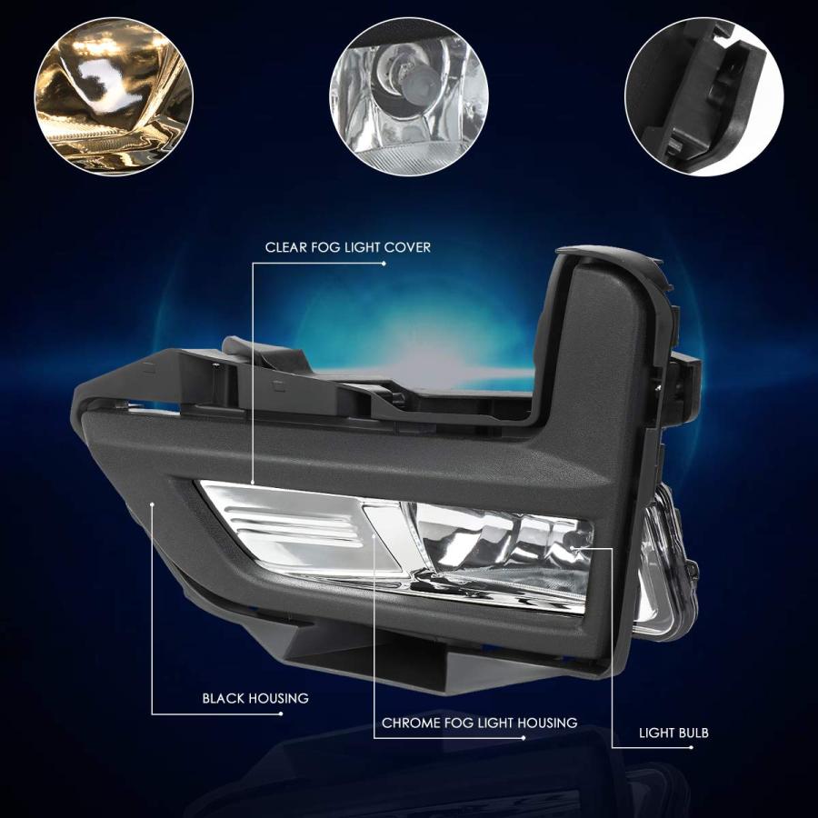 【並行輸入品】 PM PERFORMOTOR Front Bumper Fog Lights+Bezel+Switch Compatible wの画像
