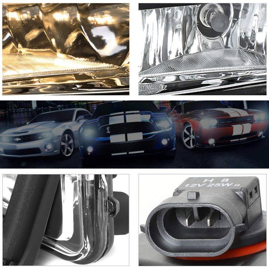【並行輸入品】 PM PERFORMOTOR Front Bumper Fog Lights+Bezel+Switch Compatible wの画像