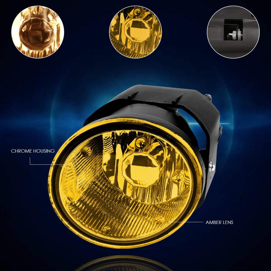 Amber Lens Front Bumper Driving Fog Light/Lamp+Switch Compatible 並行輸入品の画像