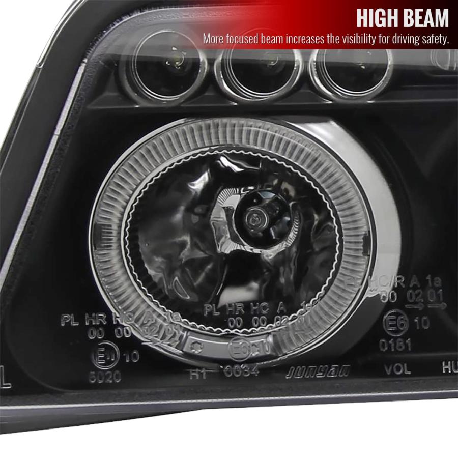 Carpartsinnovate For 99 01 Audi A4 B5 Replacement Black LED Halo 並行輸入品の画像