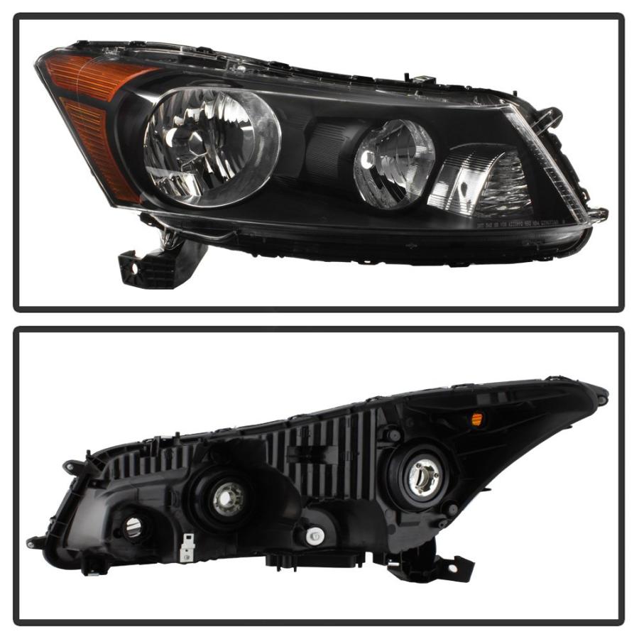 【並行輸入品】ACANII   For 2008 2012 Honda Accord 4 Door Sedan Black Housing Heの画像