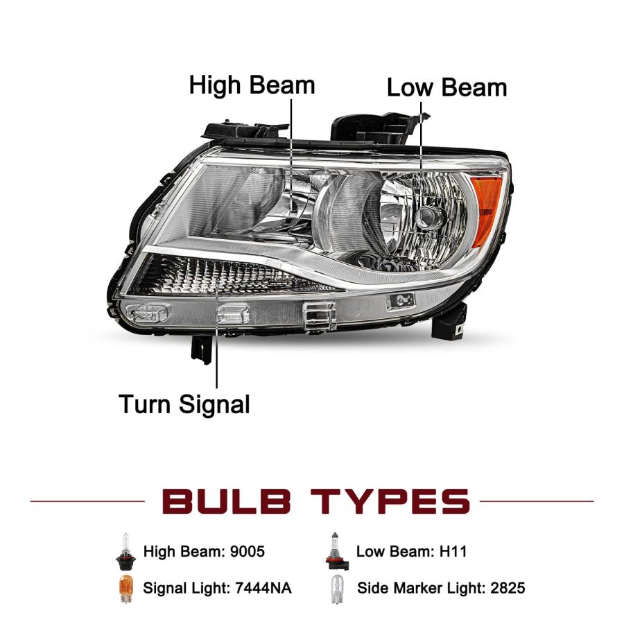 JSBOYAT ヘッドライトアセンブリ交換用 2015   2020 Chevy Colorado ピックアップドライバーと助手席 並行輸入品の画像