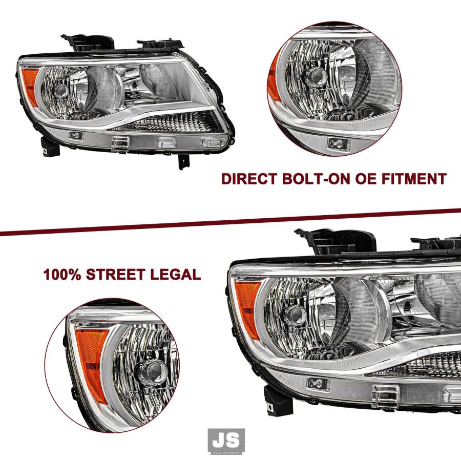 JSBOYAT ヘッドライトアセンブリ交換用 2015   2020 Chevy Colorado ピックアップドライバーと助手席 並行輸入品の画像