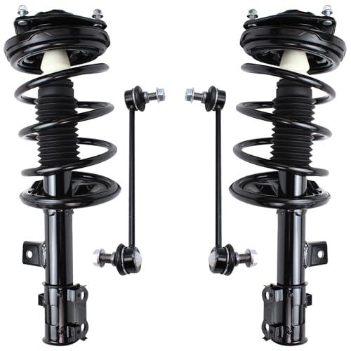【並行輸入品】Detroit Axle   フロントストラット\u0026コイルスプリングアセンブリ + スウェイバーリンク 交換用 2006 2010の画像
