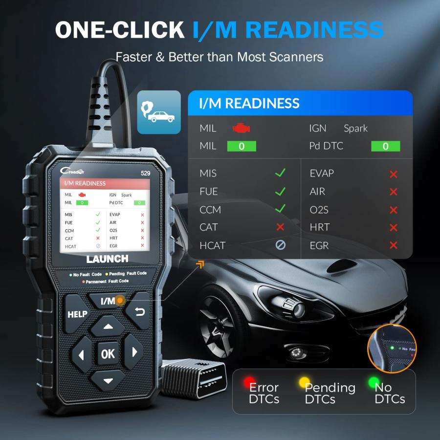 LAUNCH CR529 OBD2 診断機 自動車用 故障診断機 チェックエンジン
