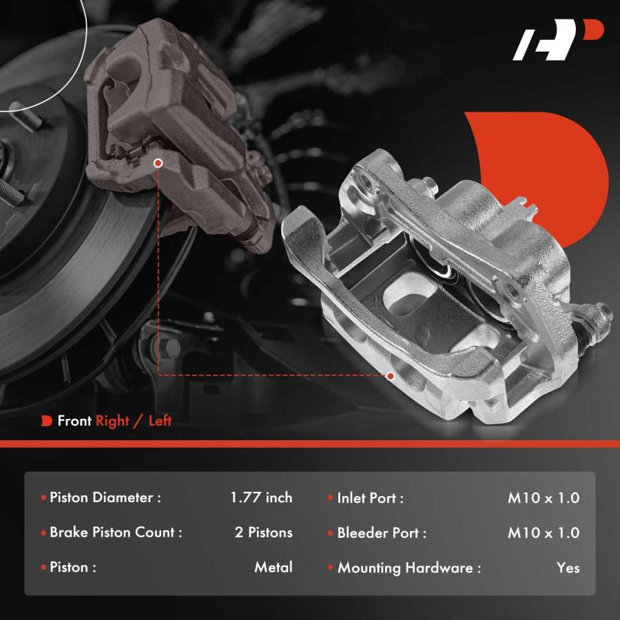 A Premium ディスクブレーキキャリパーアセンブリ ブラケット付き インフィニティと日産の一部のモデルに対応   Muran 並行輸入品_3