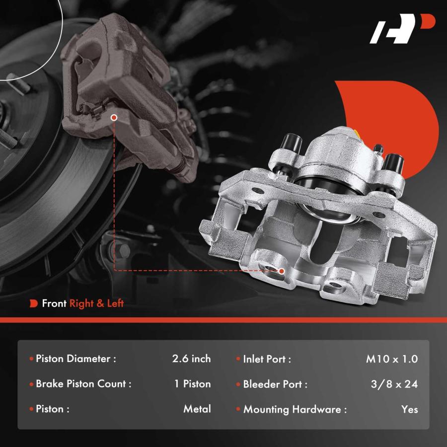 A Premium Disc Brake Caliper Assembly with Bracket Compatible wi 並行輸入品の画像