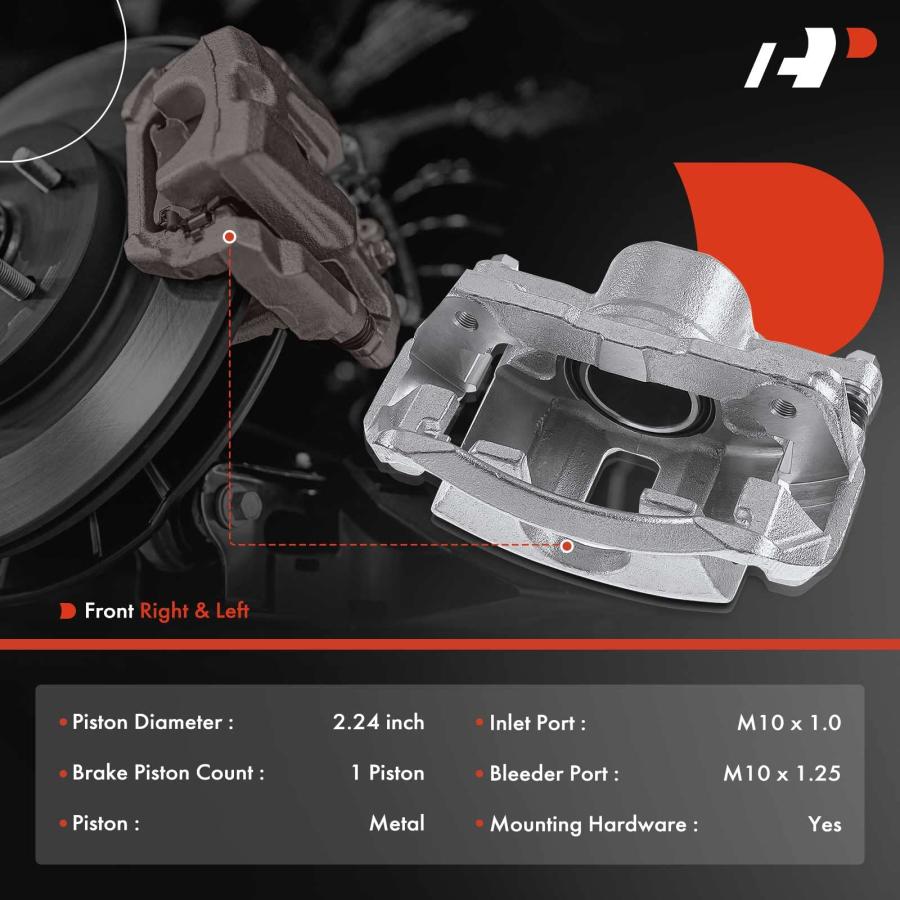 A Premium フロントディスクブレーキキャリパーアセンブリ ブラケット付き いすゞ アキュラ ホンダモデルに対応 CL 並行輸入品_3