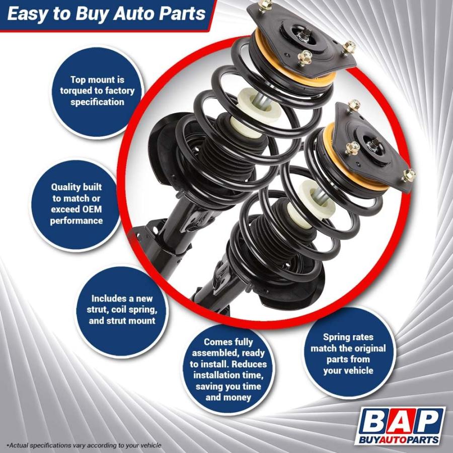 BuyAutoParts 75 897622C トヨタカローラマトリックスペアフロントショックストラット スプリング付き For 並行輸入品_9