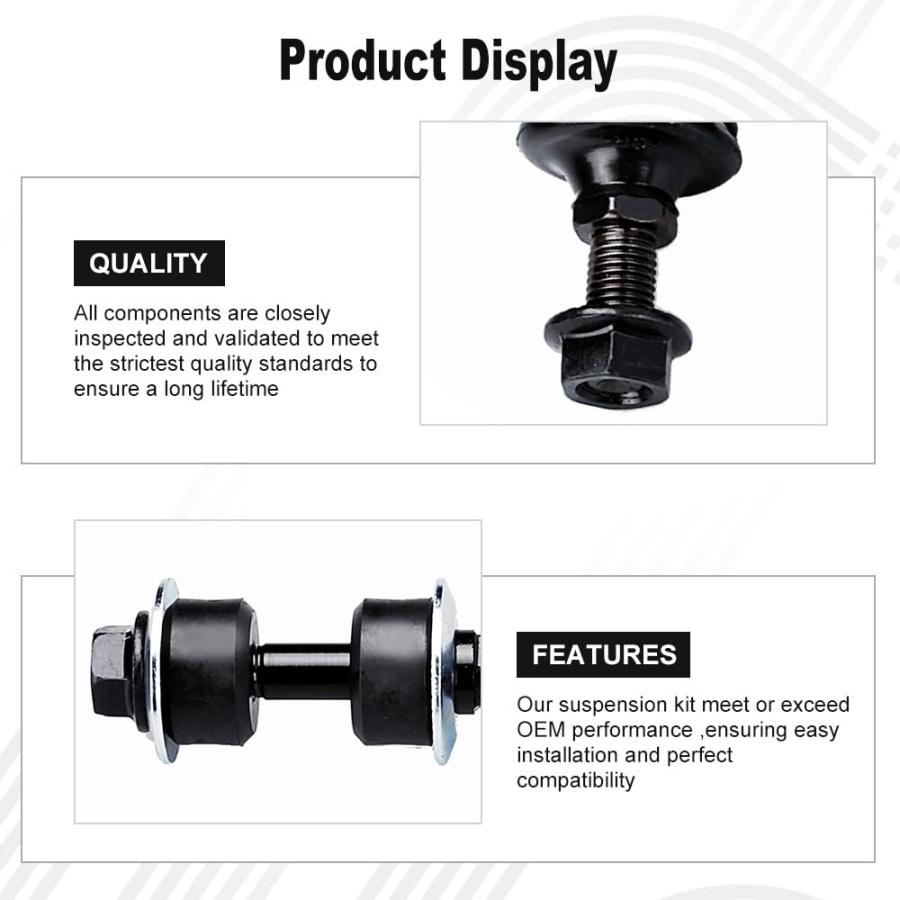 LSAILON 4pcs Lower Ball Joints Front Sway Bar Links Kit Fit for  並行輸入品の画像