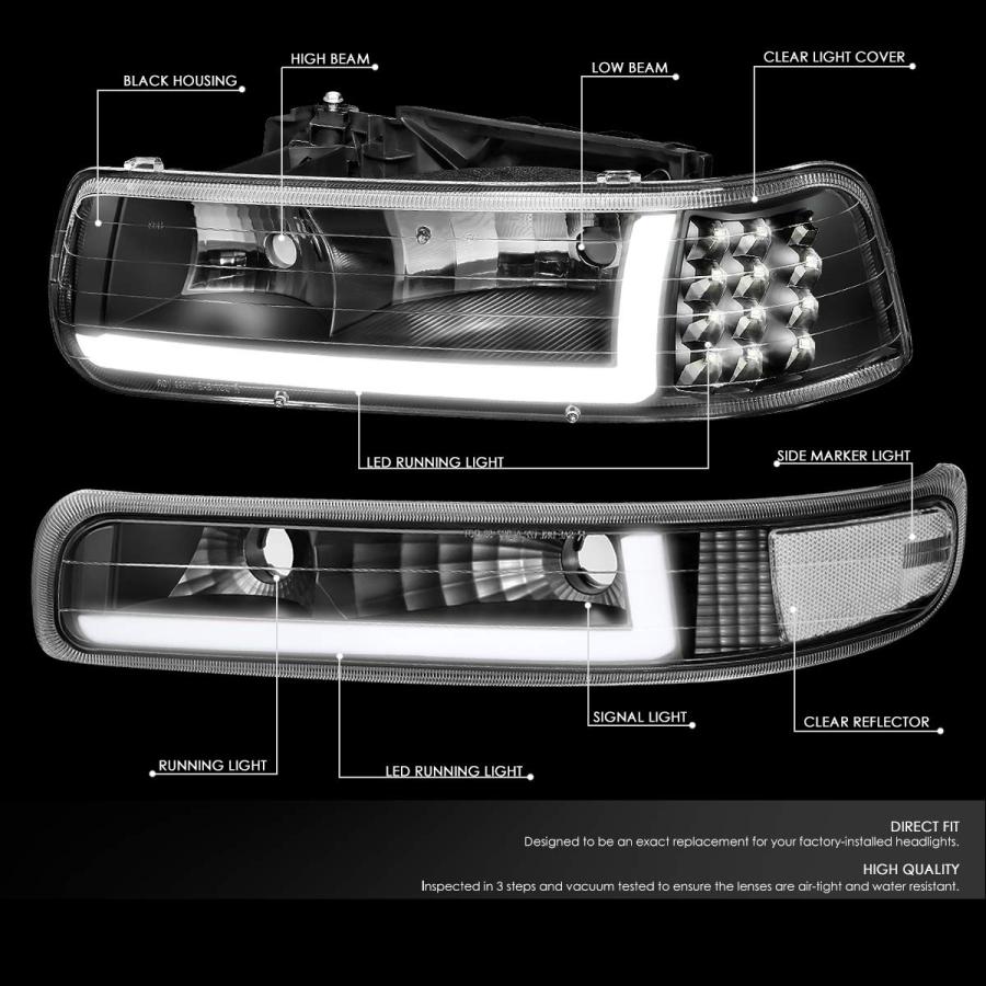 【並行輸入品】DNA MOTORING HL LB CSIL99 BK CL1 ブラック ハウジング ペア LED DRL ヘッドライト バンパの画像