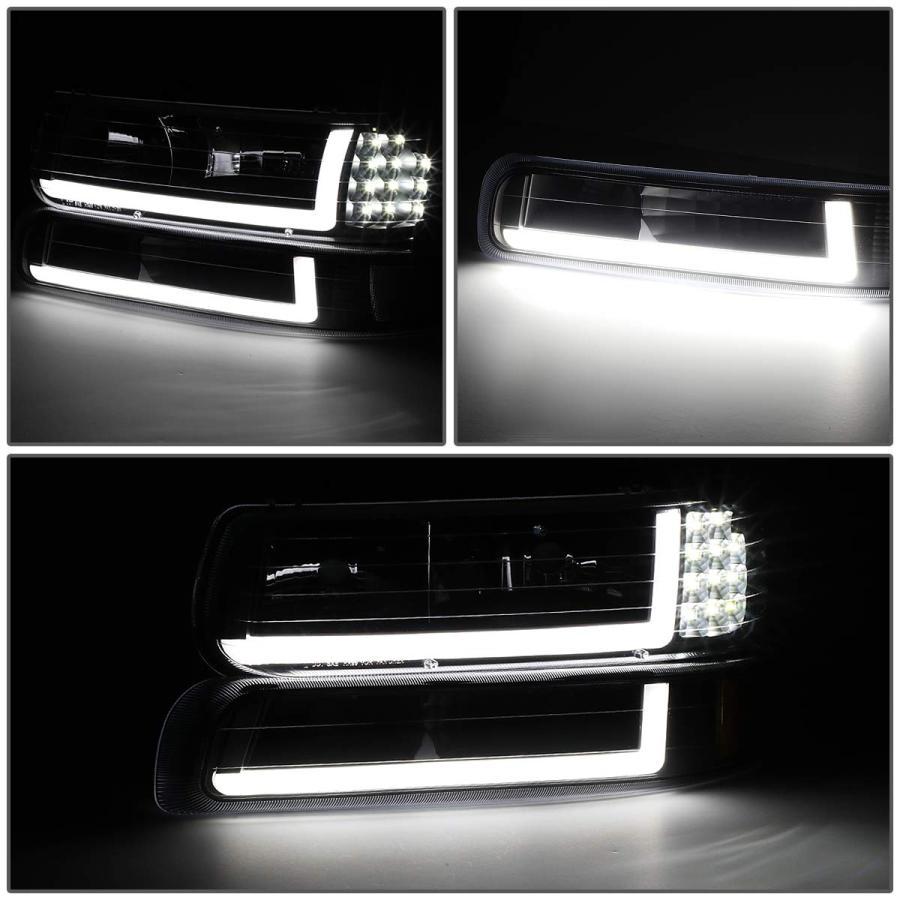 【並行輸入品】DNA MOTORING HL LB CSIL99 BK CL1 ブラック ハウジング ペア LED DRL ヘッドライト バンパの画像