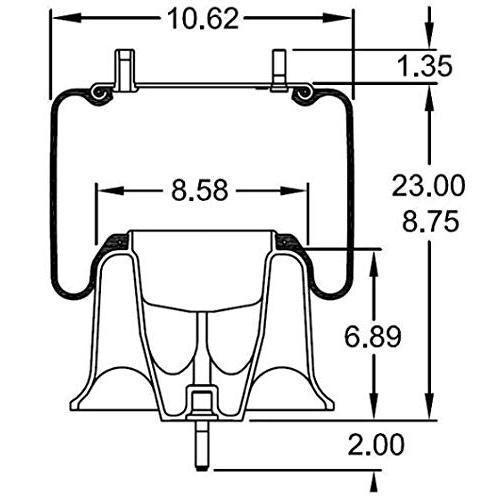 【並行輸入品】TORQUE エアスプリング 貨物トラック用 (Firestone W01 358 9780 Goodyear 1R12 189の画像