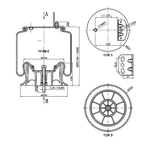 Fortpro Air Spring Replaces 8829, 1R12 615 | F245597 並行輸入品_4