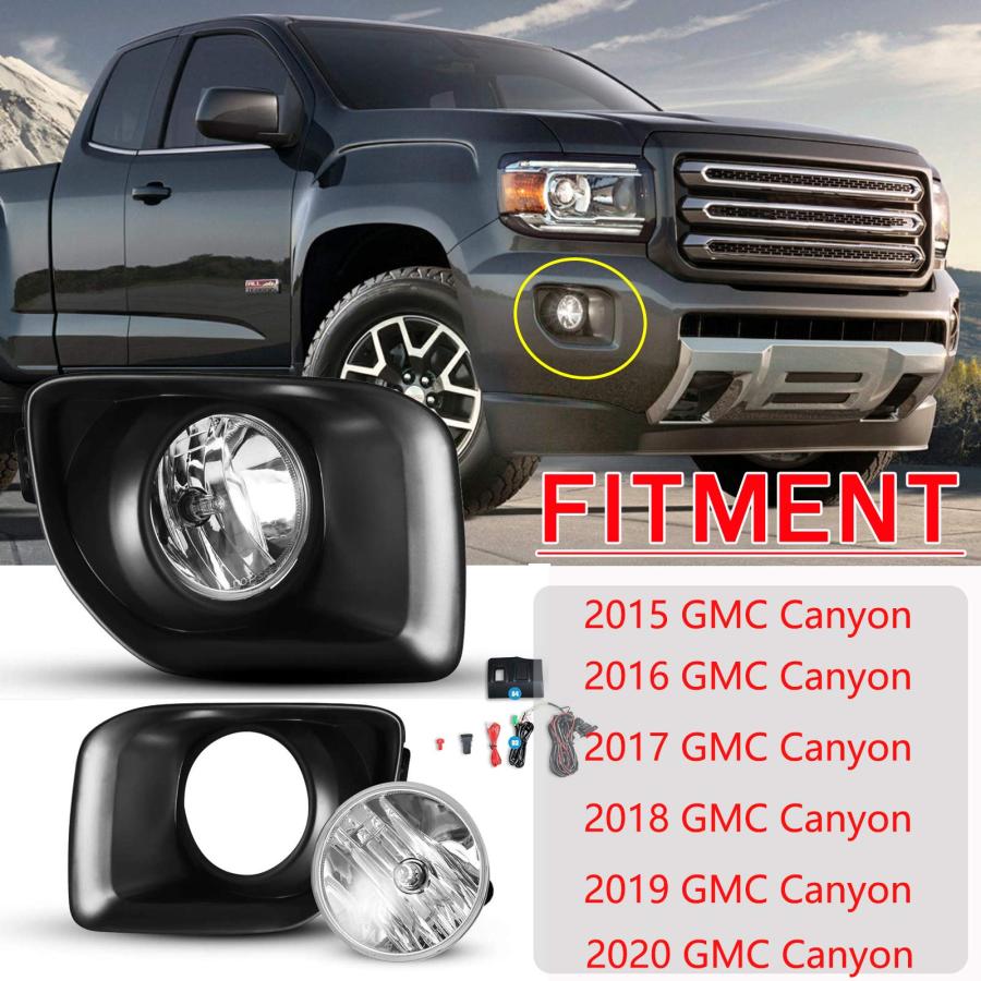 AUTOFREE フォグライト 2015 2019 GMC キャニオン 電球付き PS 12V 24W ドライビングフォグランプ 並行輸入品_3
