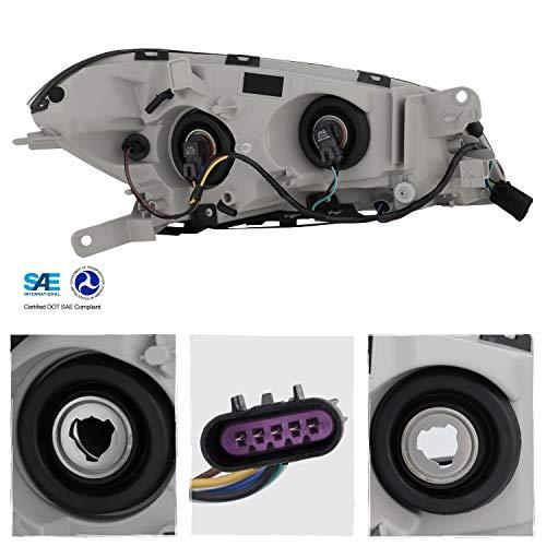 【並行輸入品】2008 2012 Chevy Malibu LEDライトチューブヘッドライトヘッドランプに適合   ブラックハウジングアセンブリの画像