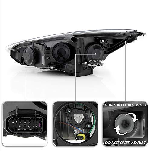 【並行輸入品】ACANII [ハロゲンタイプクロムハウジングw/LED DRL] 2015 2018 フォード フォーカス ヘッドライト ヘ_7