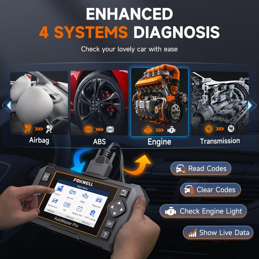 2025 FOXWELL NT614 Elite OBD2 スキャナー診断ツール 5つのサービス 
