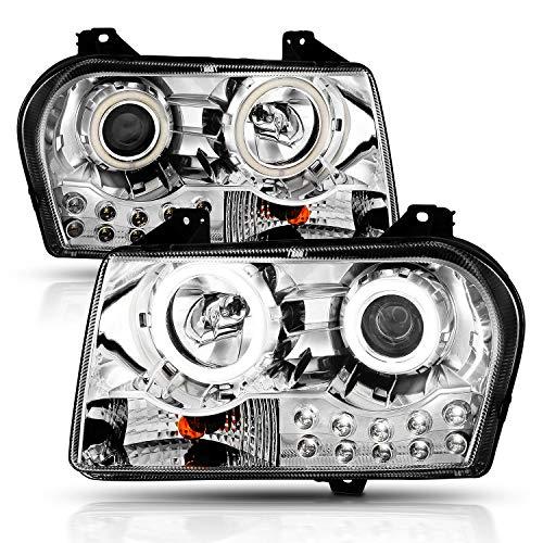 AmeriLite 2005 2010 Chrysler 300 クローム 交換用ヘッドライトアセンブリ ハロゲン プロジェクター 並行輸入品の画像
