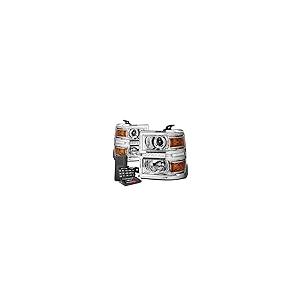 【並行輸入品】 Auto Dynasty LED DRL Chrome Housing Amber Corner Projector Headlの画像
