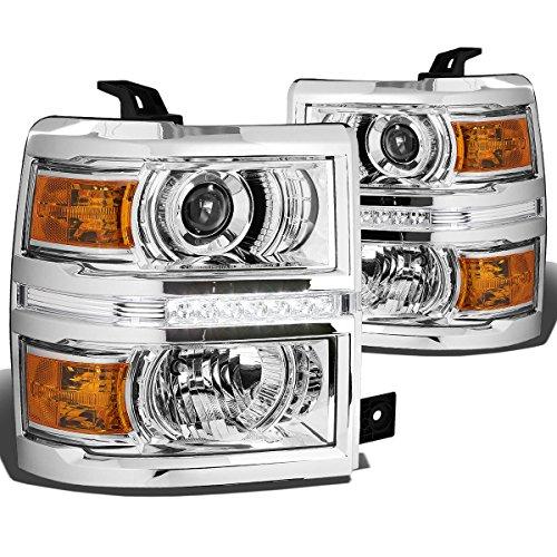 【並行輸入品】 Auto Dynasty LED DRL Chrome Housing Amber Corner Projector Headlの画像