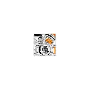 【並行輸入品】 Auto Dynasty LED DRL Chrome Housing Amber Corner Projector Headlの画像
