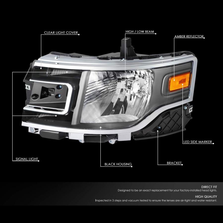 【並行輸入品】 Auto Dynasty Pair OE Style Black Housing Amber Corner Headlightの画像