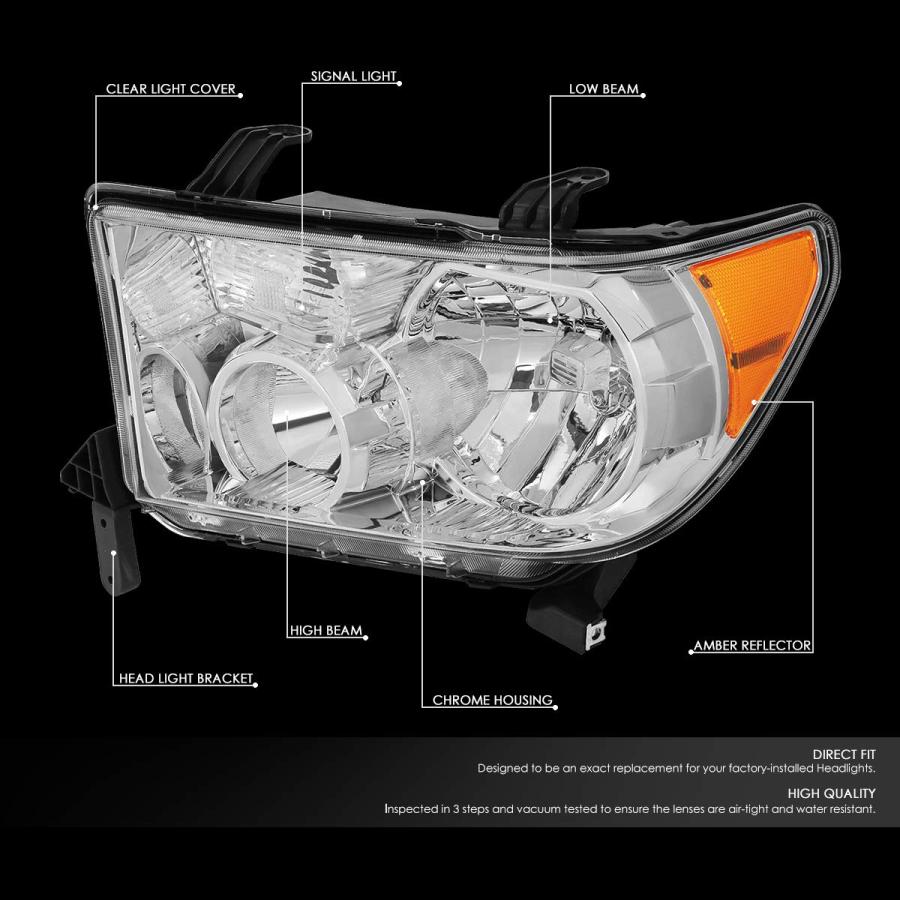 【並行輸入品】 Auto Dynasty OE Style Chrome Housing Amber Corner Headlight Lampの画像