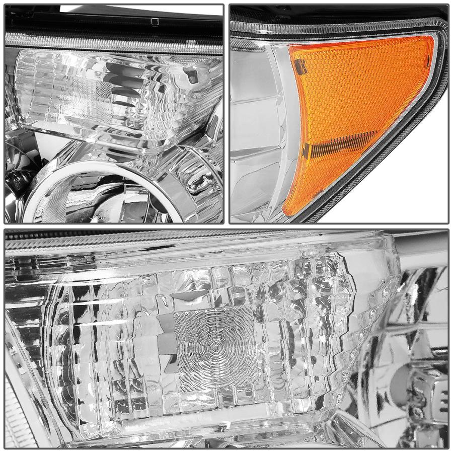 【並行輸入品】 Auto Dynasty OE Style Chrome Housing Amber Corner Headlight Lampの画像