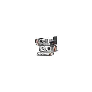 Auto Dynasty LED Twin Halo Chrome Amber Corner Projector Headlig 並行輸入品の画像