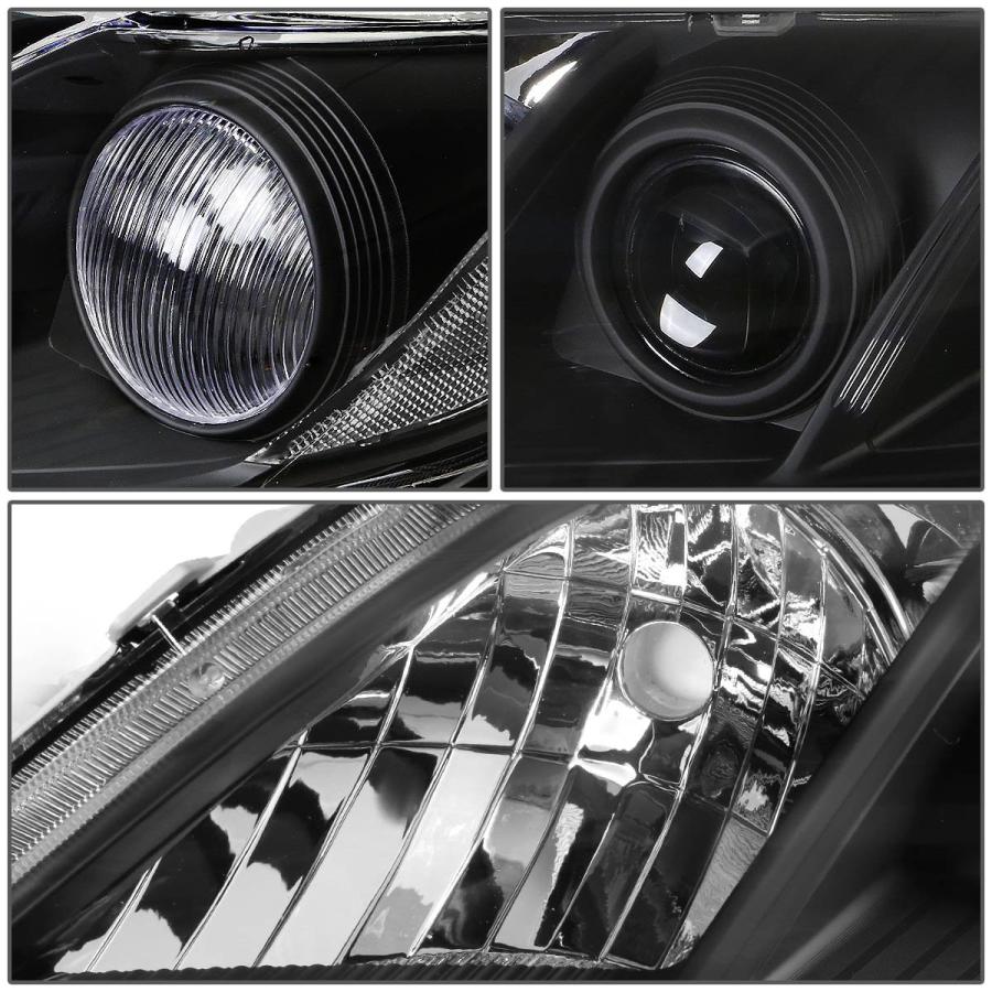 Auto Dynasty Black Housing Clear Corner Projector Headlight Lamp 並行輸入品_3