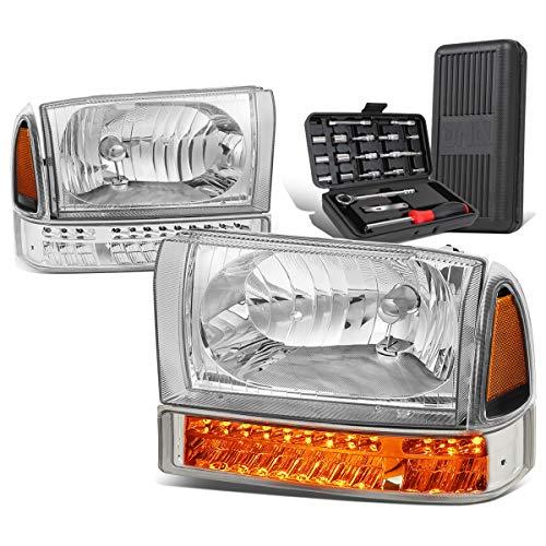 LED Turn Signal Chrome Amber Corner Headlight w/Bumper Lamps+Too 並行輸入品の画像